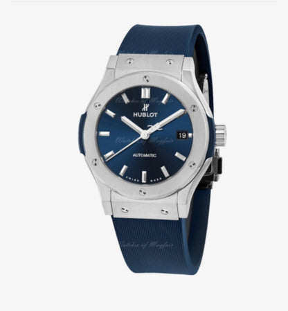 HUBLOT Classic Fusion Quartz Watch - Blue Dial Titanium