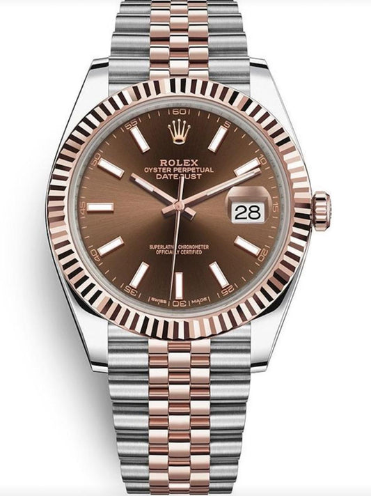 Silver Chocolate Quartz Men's Watch