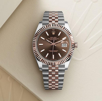 Silver Chocolate Quartz Men's Watch