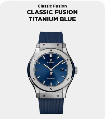HUBLOT Classic Fusion Quartz Watch - Blue Dial Titanium