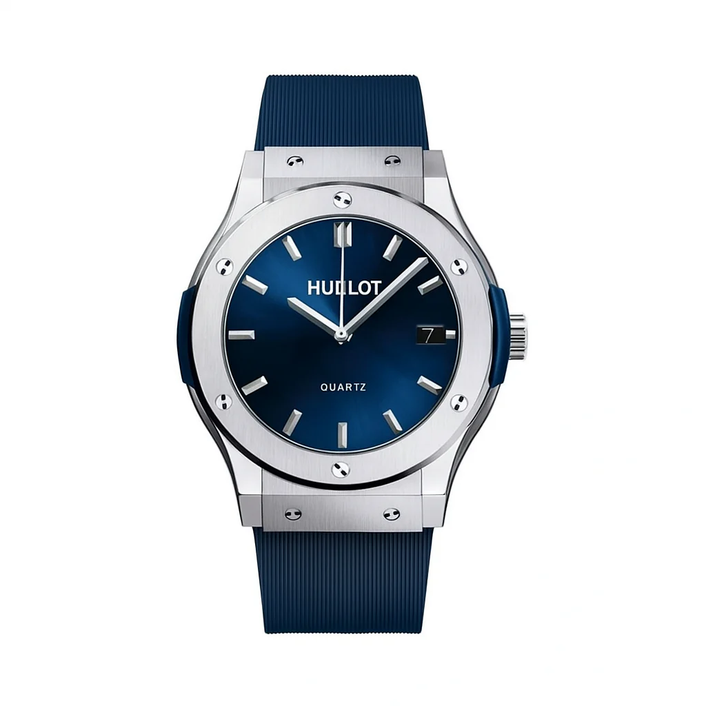 HUBLOT Classic Fusion Quartz Watch - Blue Dial Titanium